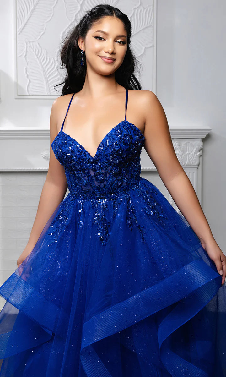 my queen fashion dresses One-Shoulder Floor-Length Tulle Prom Ball Gown May Queen RQ8188 main image 0