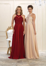 Beautiful Halter Neck long Gown for Prom, Grad and Mother of Bride