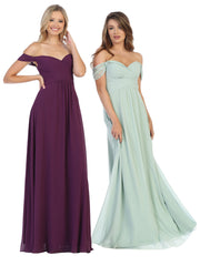 Sara's Fashion A-Line, Off-the-Shoulder Long Size Maxi For Bridesmaid In Edmonton