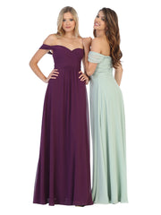 Sara's Fashion A-Line, Off-the-Shoulder Long Size Maxi For Mother of Bride In Canada