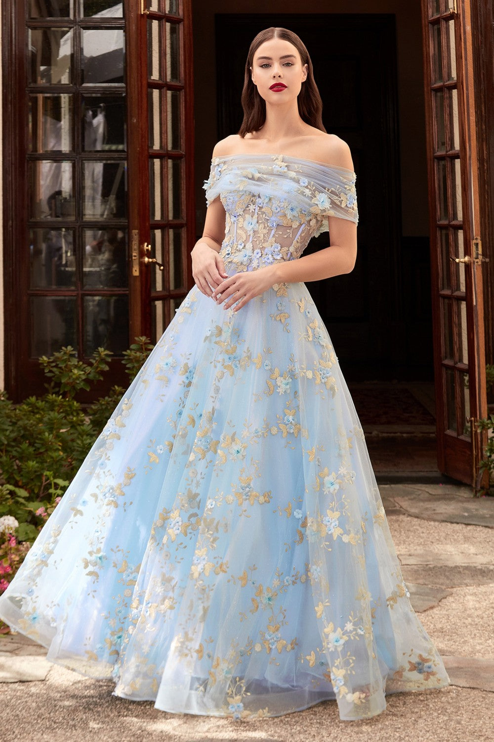 princess polly baby blue dress Zapaka Women Short Prom Dress Blue Spaghetti Straps Lace-Up Graduation Dress With Appliques, Light Blue / US16